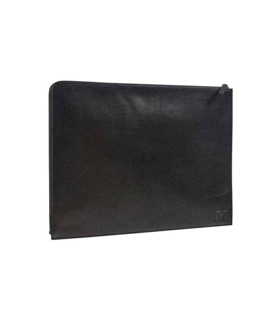 Maverick | Maverick All Black Lederen Laptopsleeve 15,6"